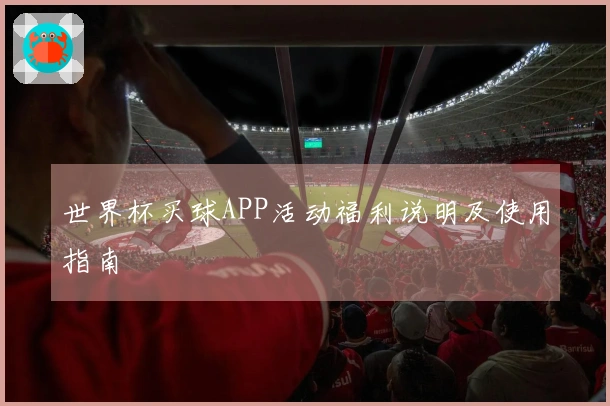 世界杯买球APP活动福利说明及使用指南